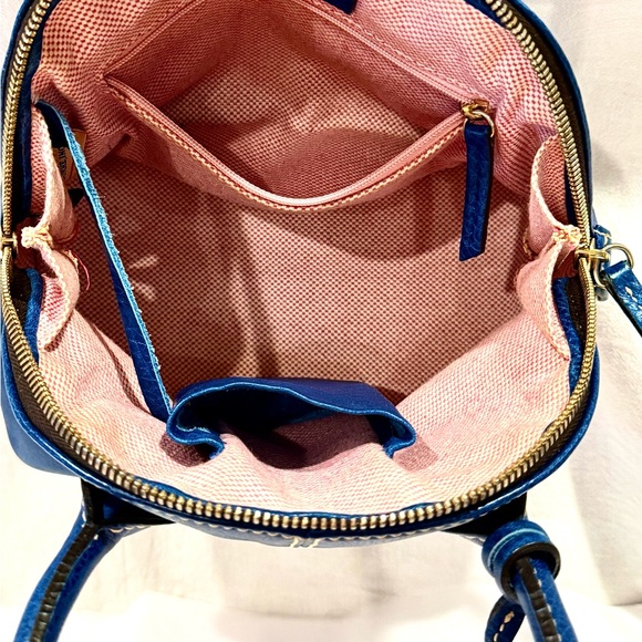 EUC Dooney & Bourke Royal Blue Pebbled Leather Zip Zip Satchel - Picture 8 of 10